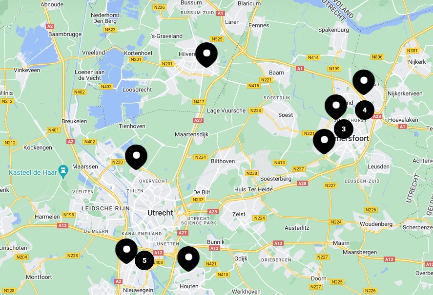 Mbo-locaties onderwijsregio Midden Nederland Leert